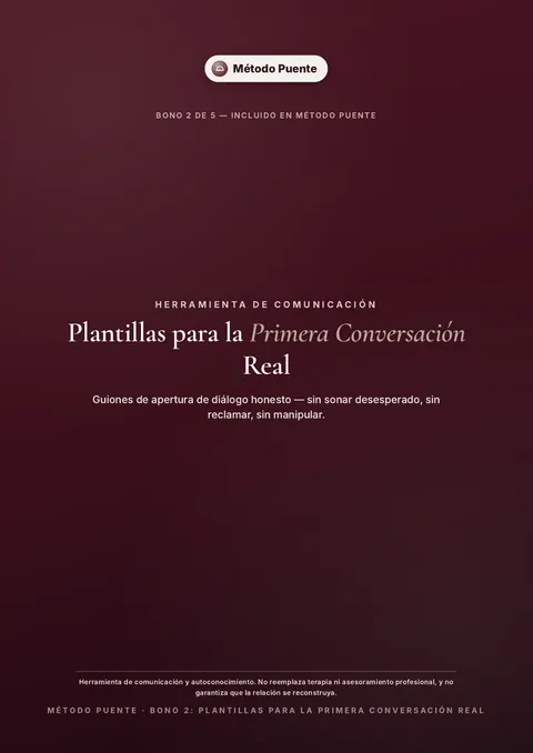 Tapa del bono Plantillas para la Primera Conversación Real