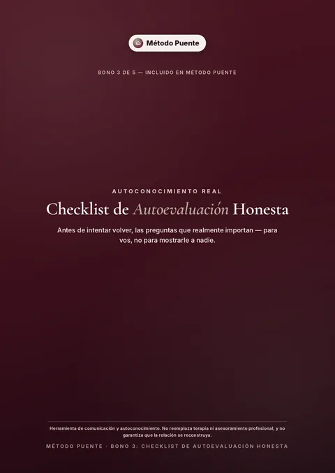 Tapa del bono Checklist de Autoevaluación Honesta